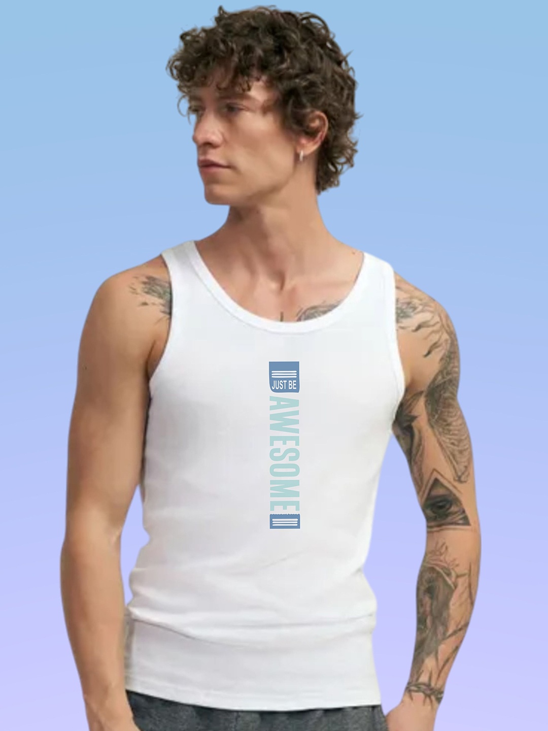 

Uniplanet store Printed Cotton Innerwear Vests UVM-AWESOME-LYF-WHT-S, White