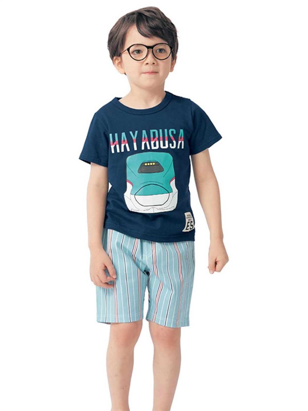 

LULU & SKY Boys Graphic Printed Round Neck Cotton T-shirt, Blue