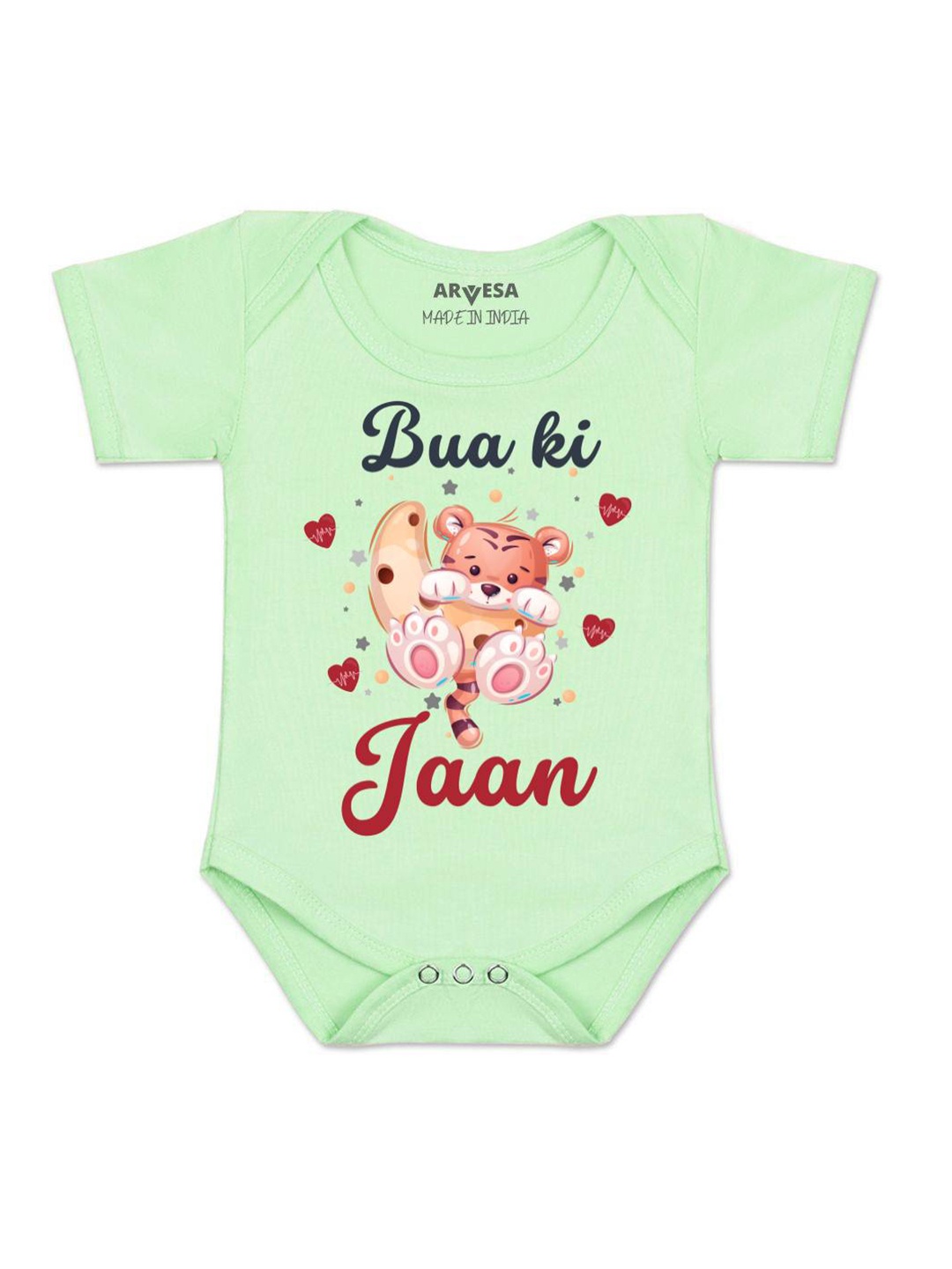 

Arvesa Kids Bua Ki Jaan Printed Romper, Green