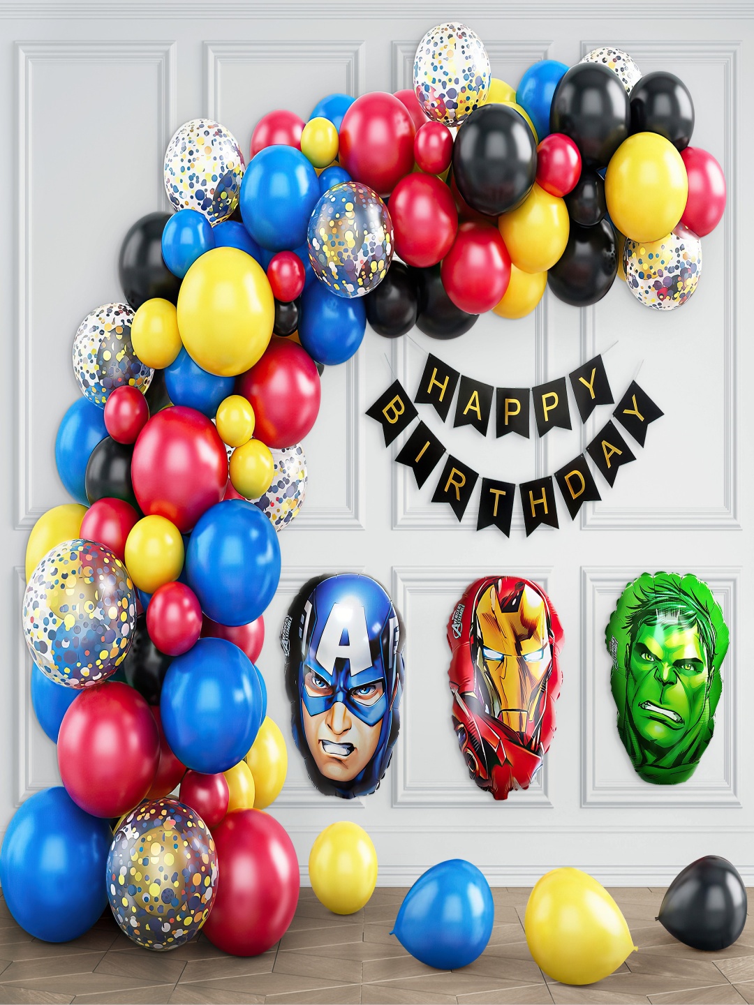 

Special You 72 Pieces Happy birthday Decoration Items, Black