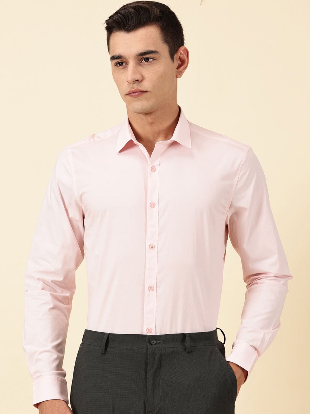 

INVICTUS Men Premium Slim Fit Opaque Formal Shirt, Pink