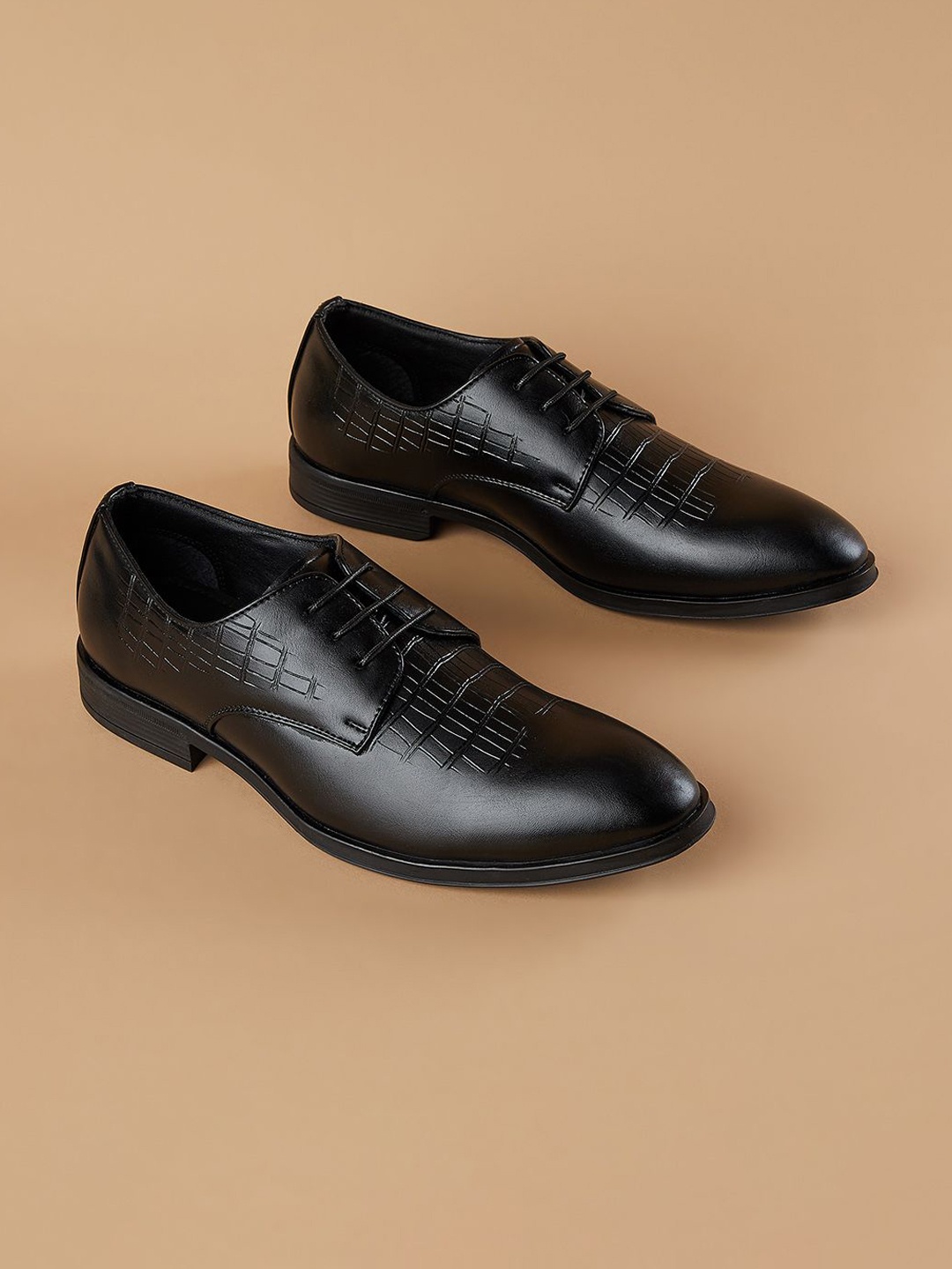 

CODE by Lifestyle Men Textured Formal Derbys, Black