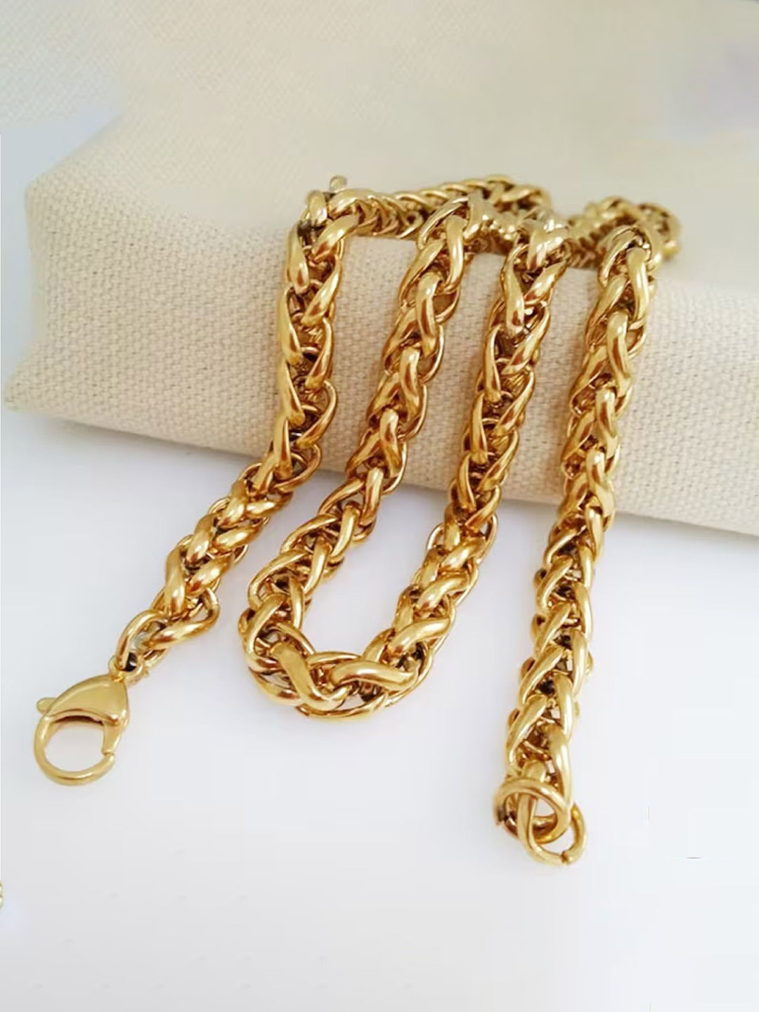 

Crazy Fashion Unisex Stainless Steel Gold-Plated Statement Chain