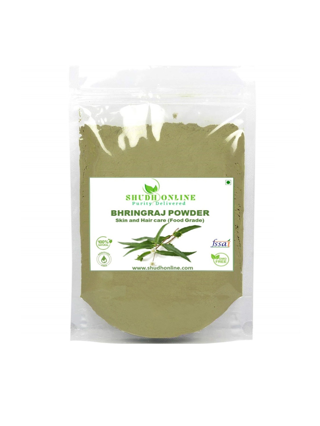 

Shudh Online Bhringraj Powder For Hair Strengthening & Skin Care - 500 g, Brown