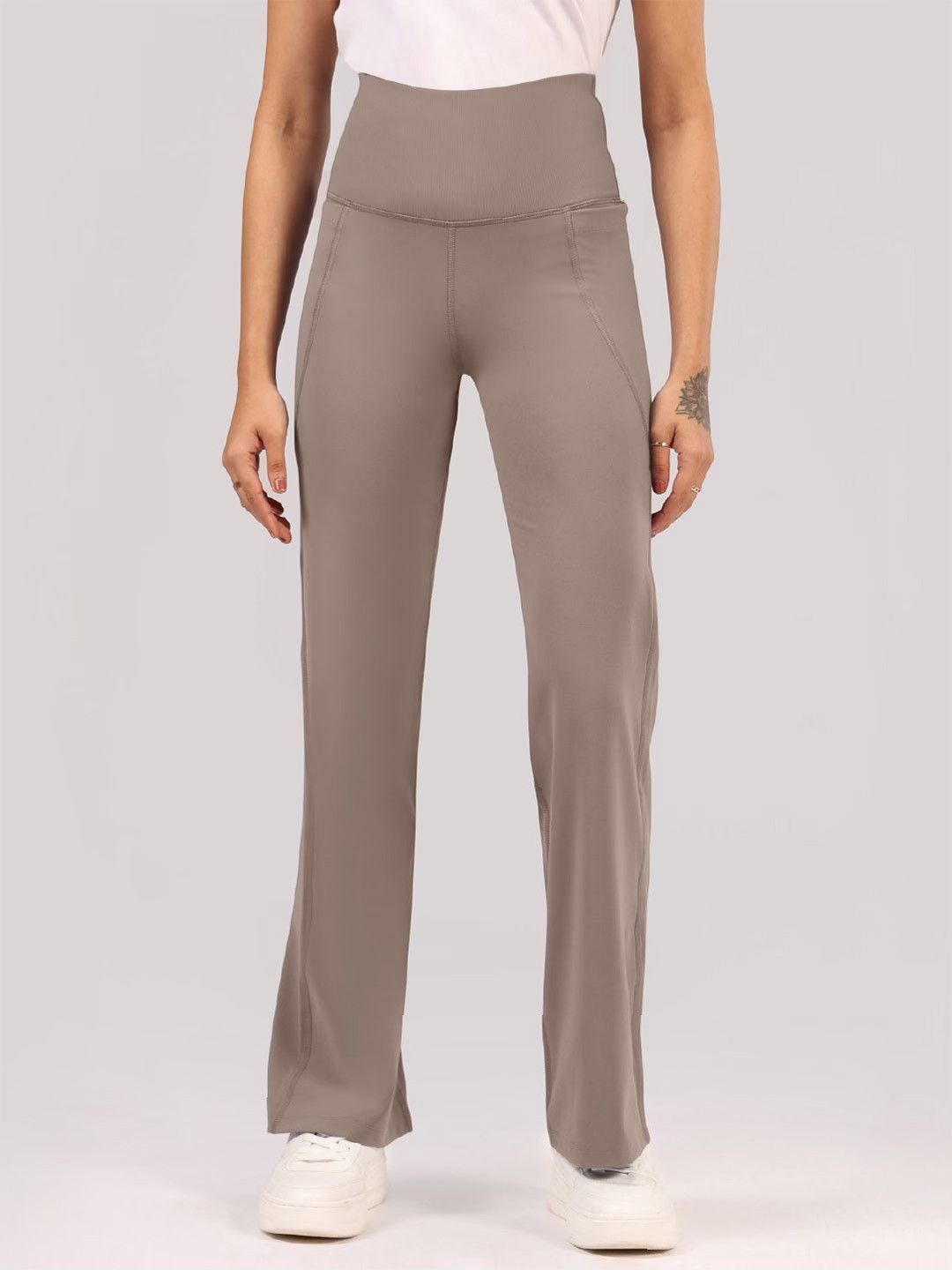 

Blissclub Women High Waist The Ultimate Flare Track Pants - Regular, White