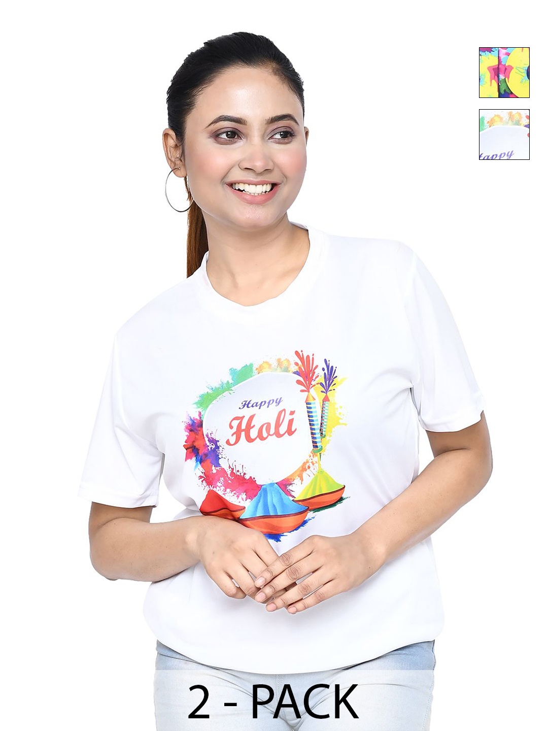 

RAPL Women 2 Printed T-shirt, White