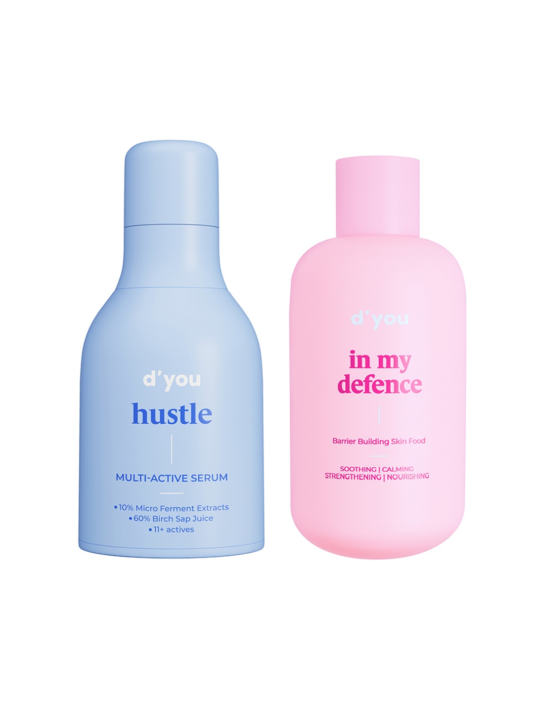 

d'you Serum & Moisturiser Combo - Treat & Repair, Pink