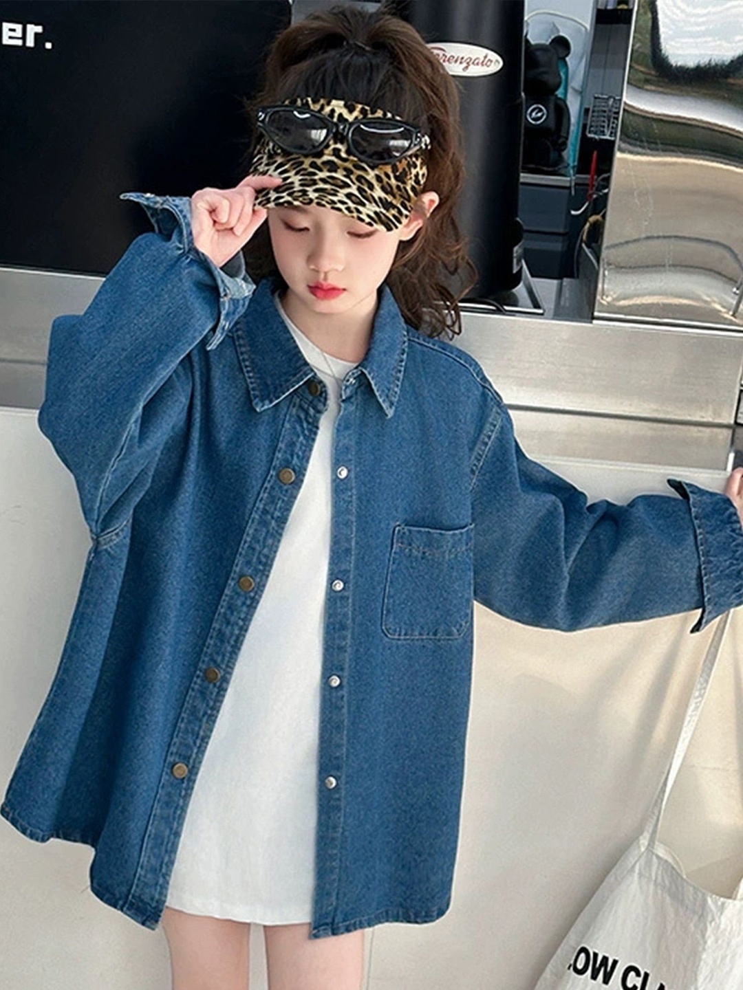 

LULU & SKY Shirt Style Top, Blue
