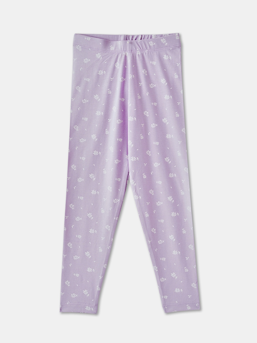 

R&B Girls Printed Ankle Length Leggings 8909006713407, Lavender
