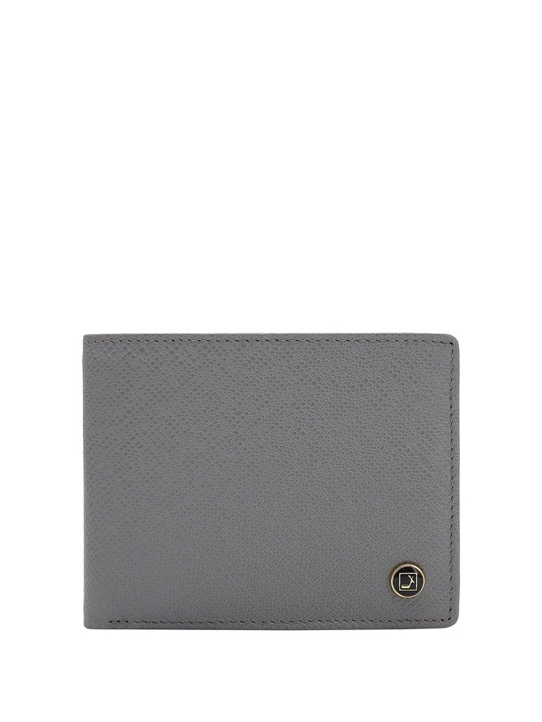 

Da Milano Men Textured Leather Three Fold Wallet, Grey