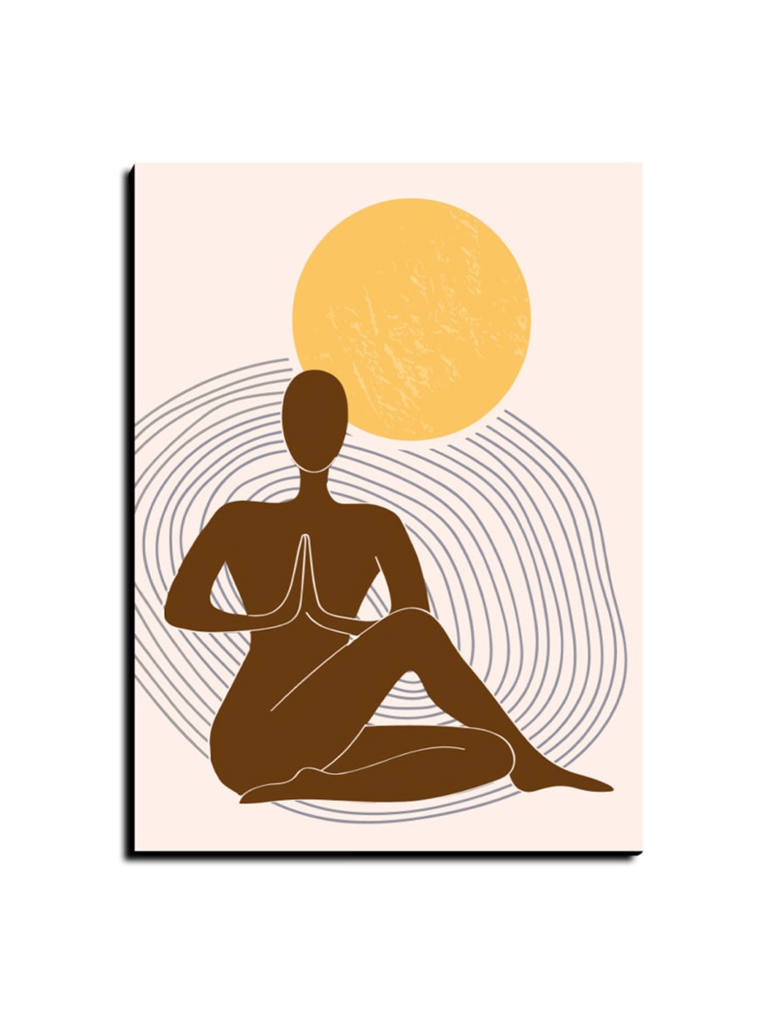 

Chalk My Theme Beige And Brown Yoga Wood Wall Art