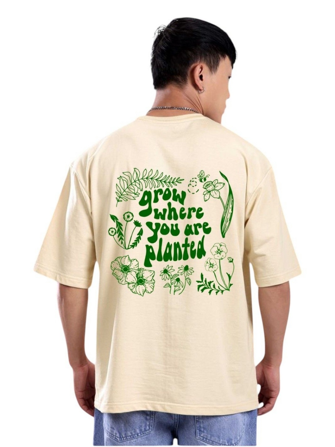 

Billion Men Printed T-shirt, Cream