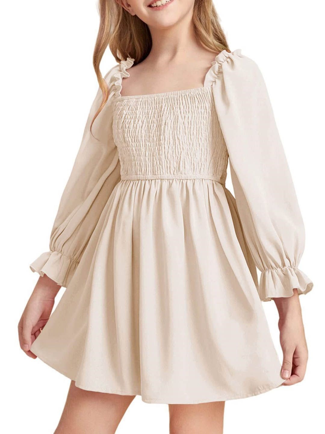 

Xsole Fit & Flare Mini Dress, Beige