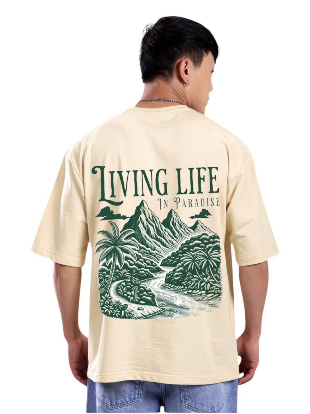 

Billion Men Printed T-shirt, Cream