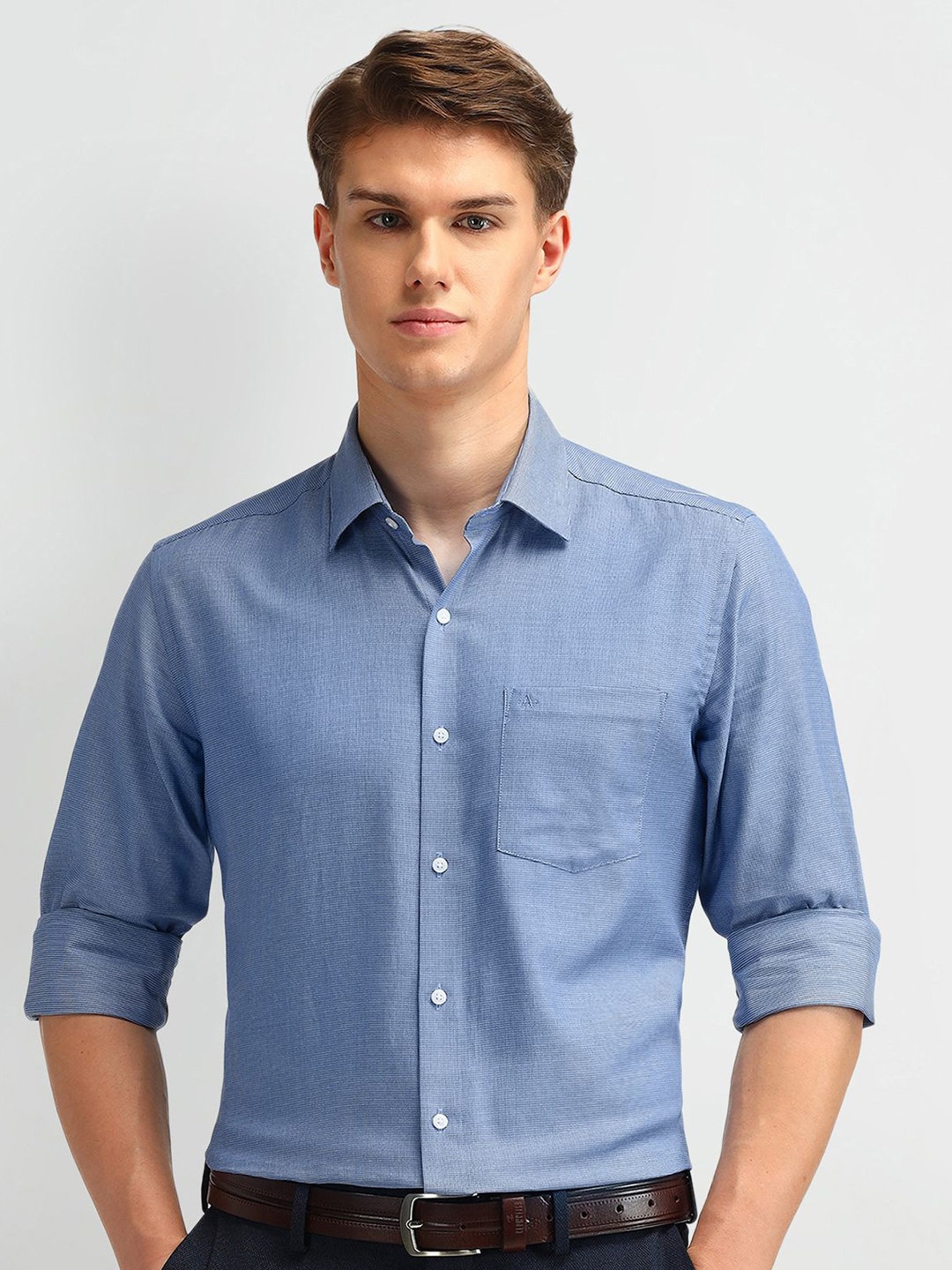 

Arrow Men Slim Fit Opaque Formal Shirt, Blue