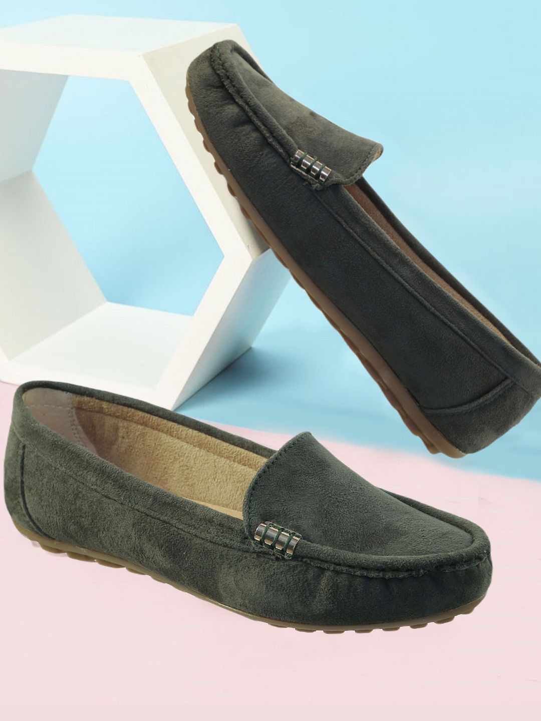 

CATBIRD Women Lightweight Loafers, Olive