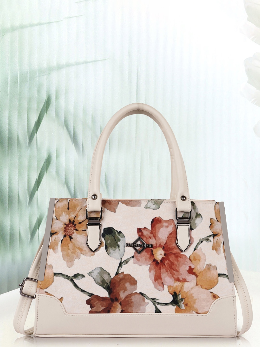 

SPOTIC Shopper Satchel with Tasselled, Cream