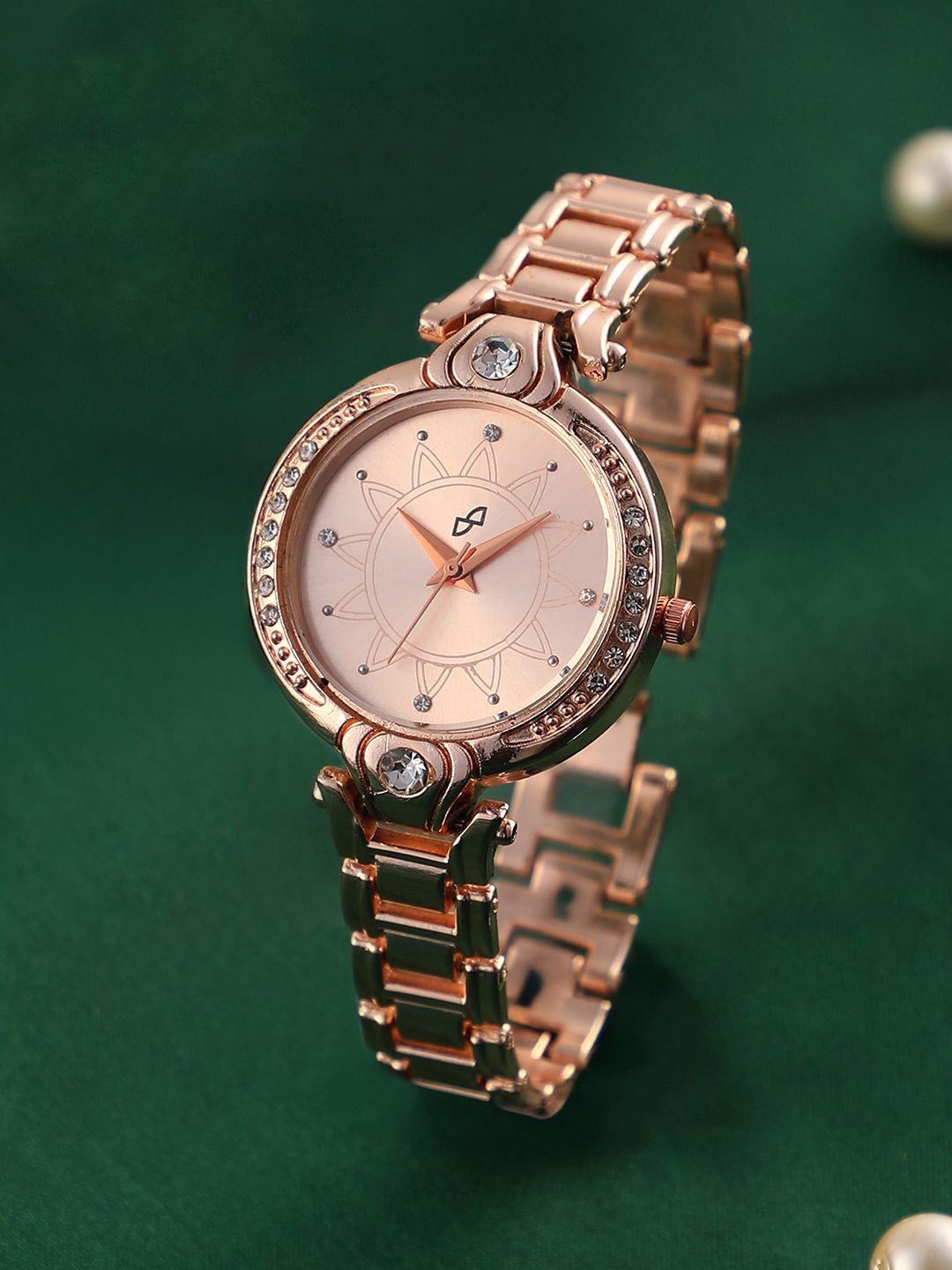 

HAUTE SAUCE by Campus Sutra Women The Sol Round Watch - Rose Gold