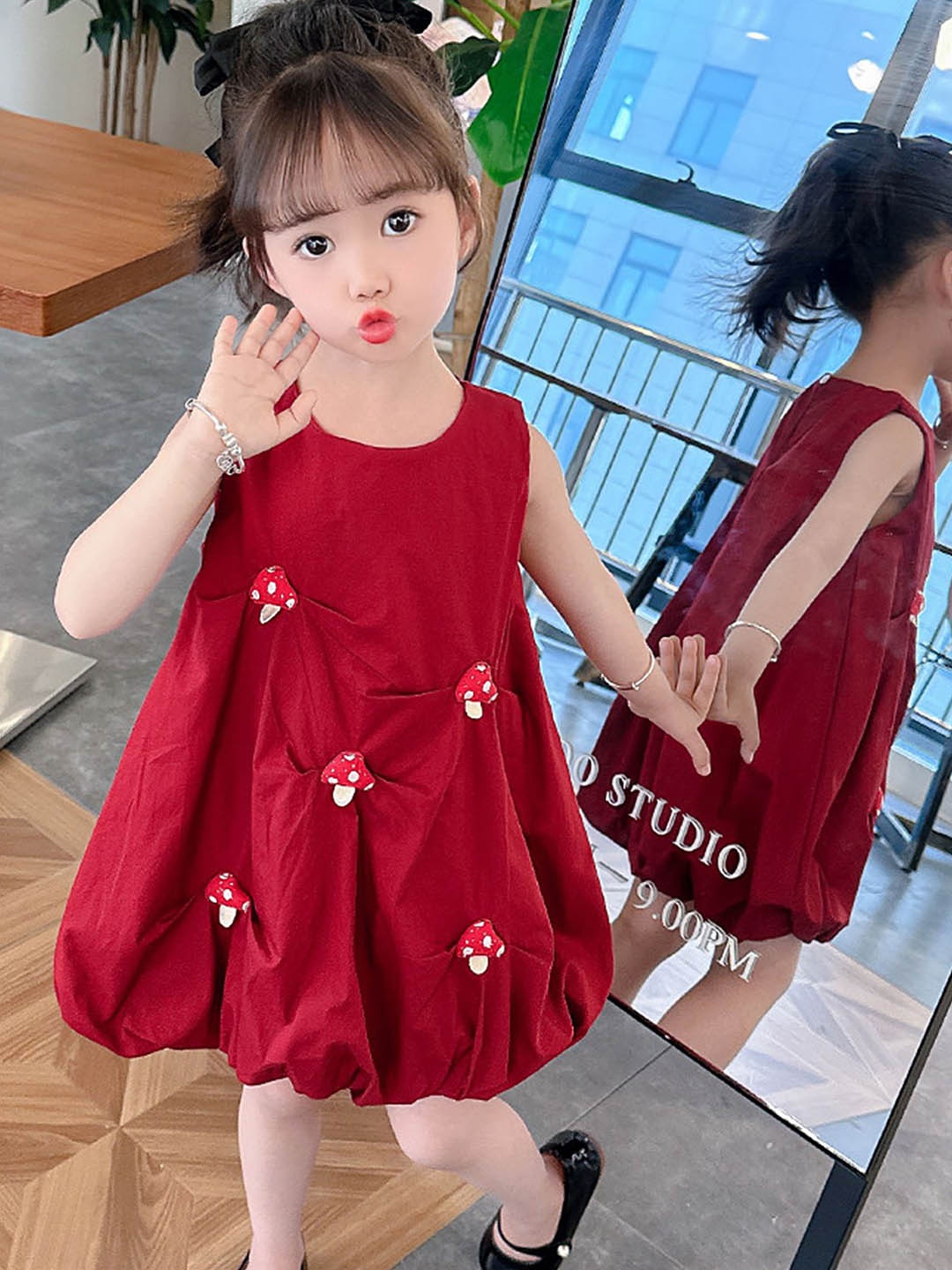 

LULU & SKY Floral A-Line Dress, Red