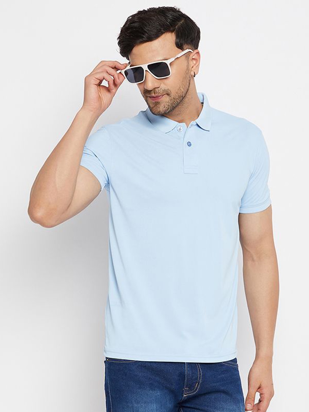 

98 Degree North Men Polo Collar T-shirt, Blue