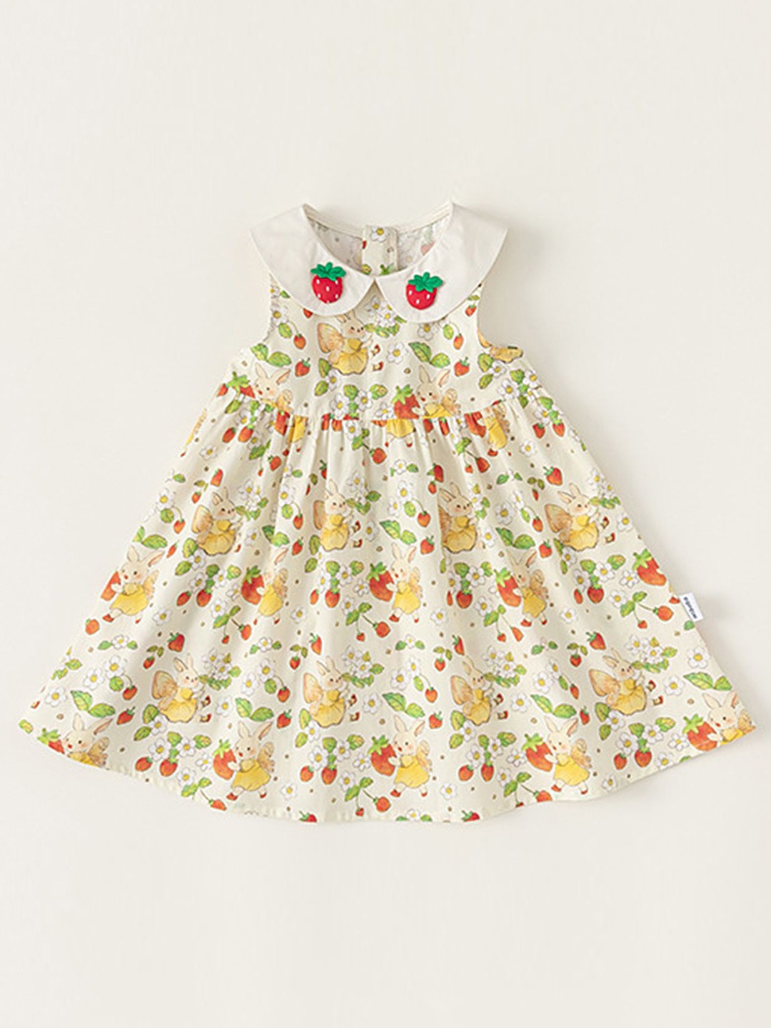 

LULU & SKY Floral Print Empire Dress, Beige