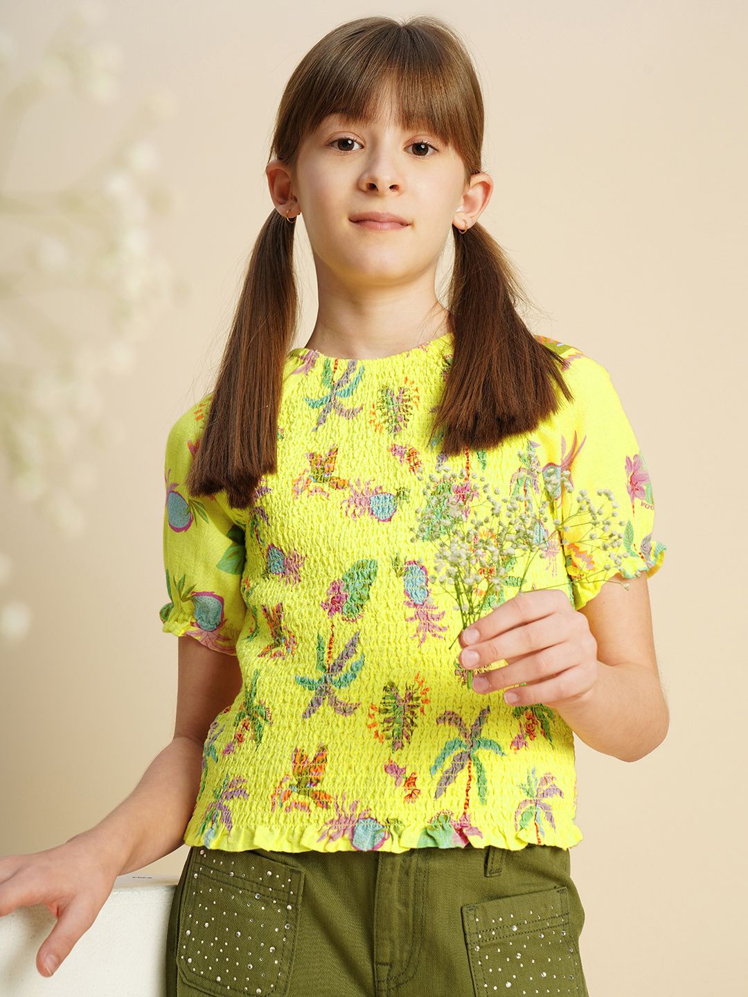 

Vero Moda Tropical Print Tropical Top, Yellow