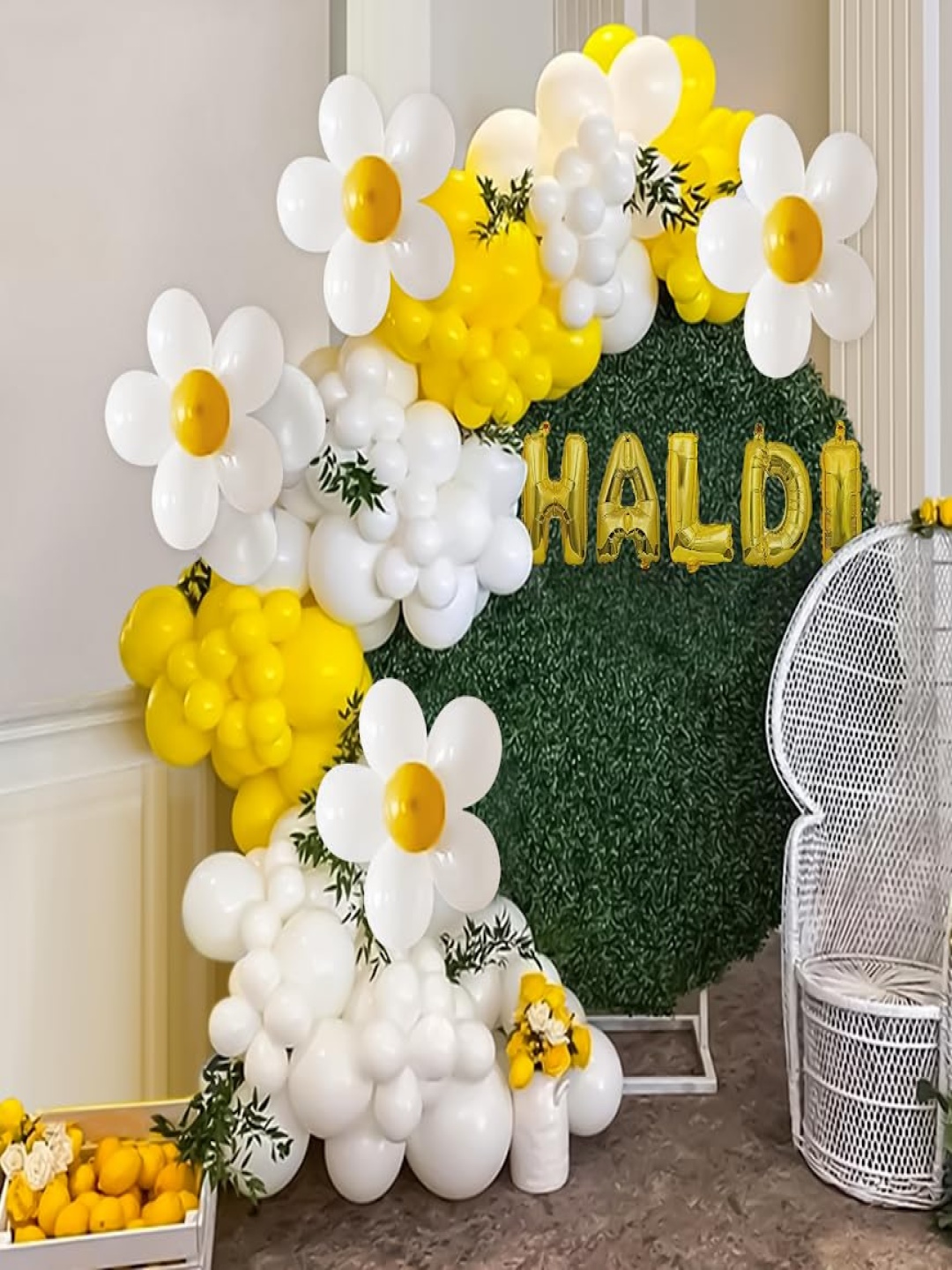 

Special You 66-Pcs Yellow Haldi Theme Birthday DecorationKit