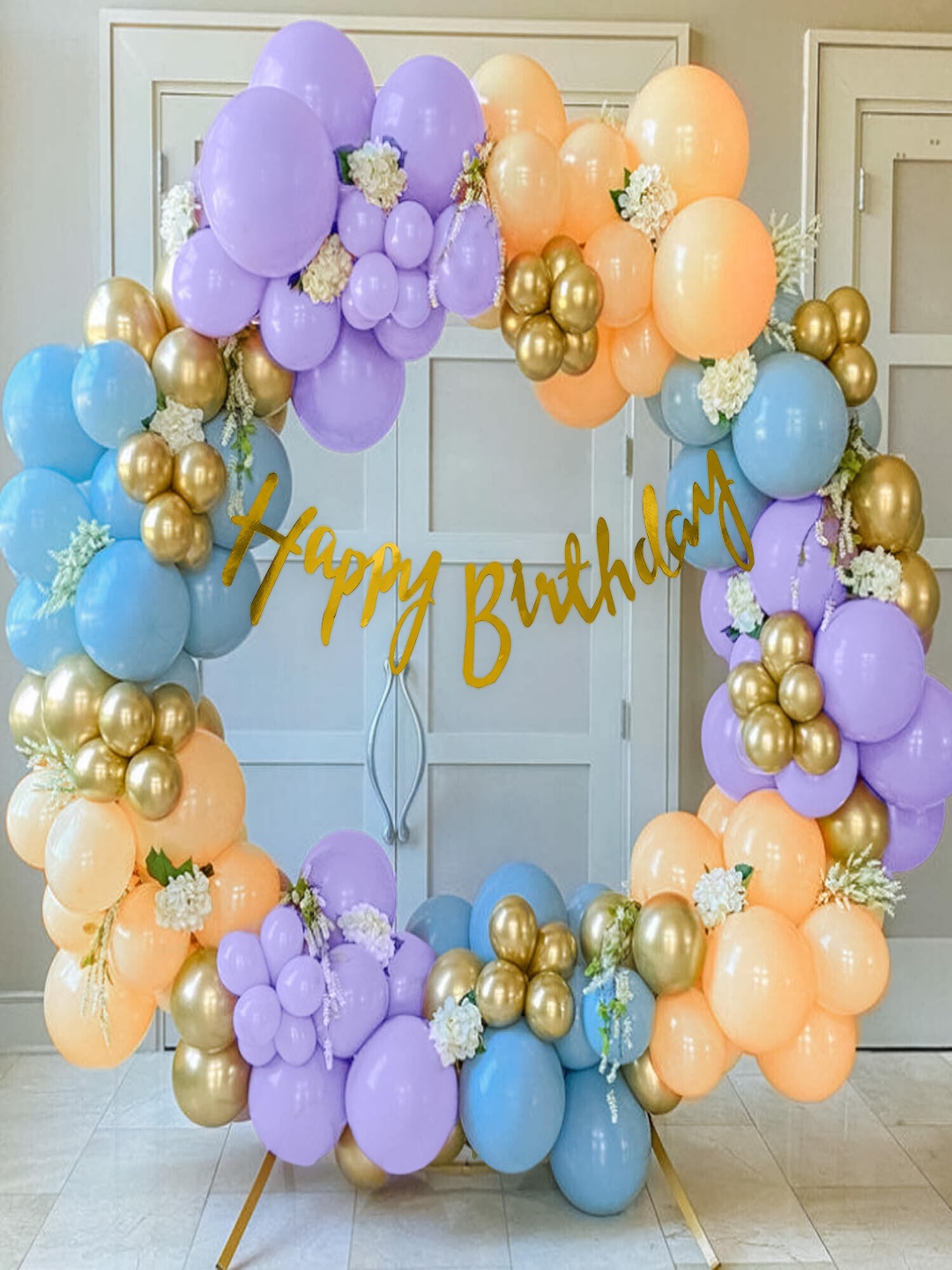 

Special You 57Pcs Peach-Colored & Purple Birthday Decor
