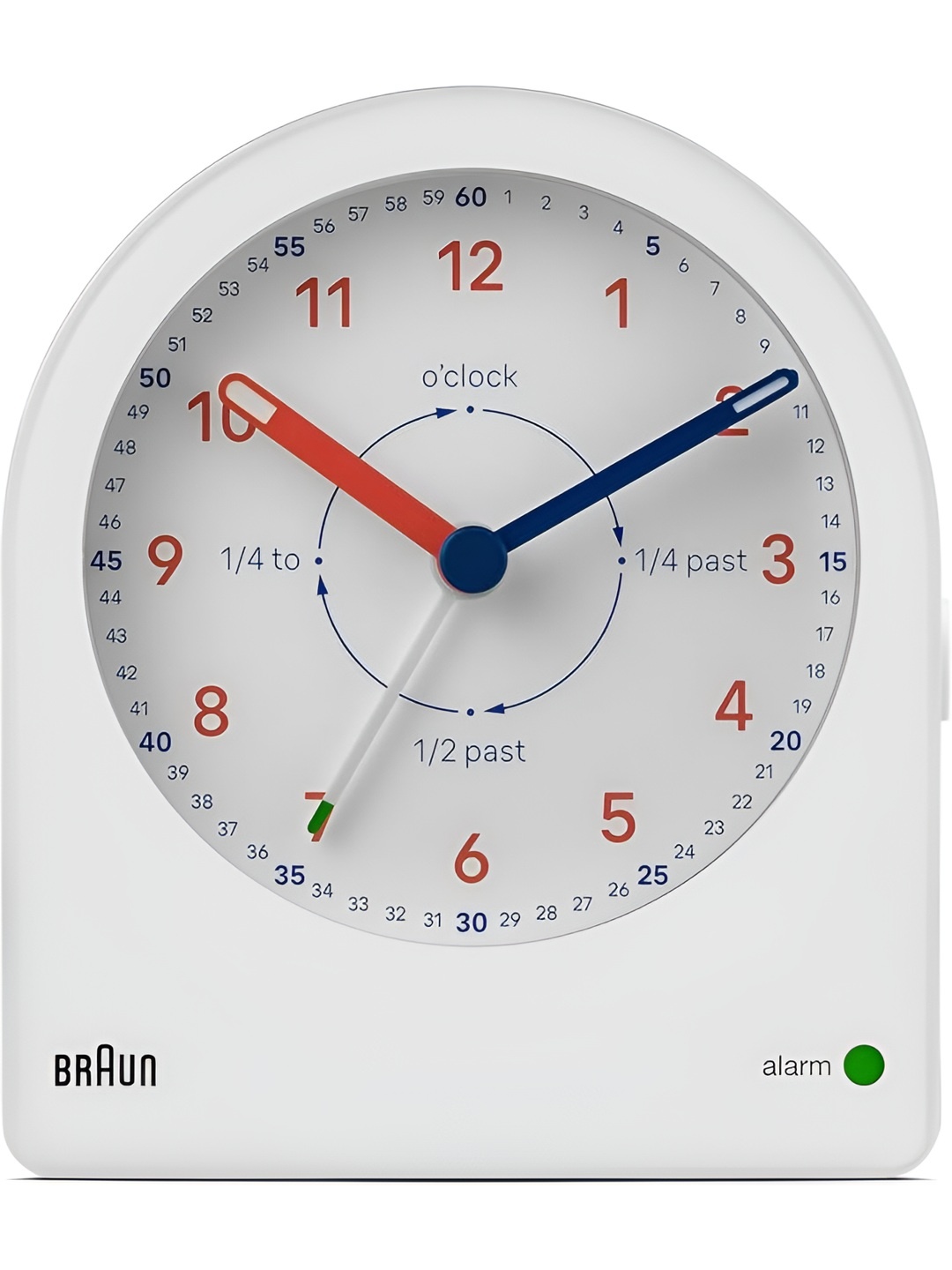 

Braun White Textured Traditional Alarm Clock