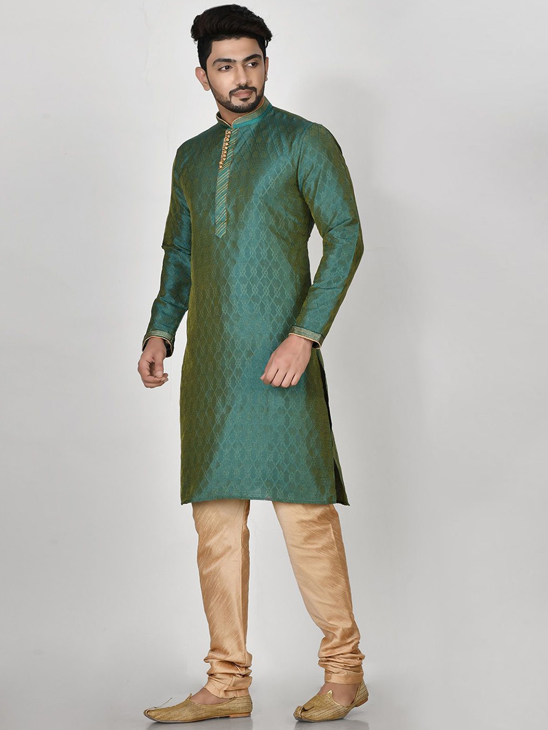 

RANAK Men Regular Kurta with Pyjamas, Green