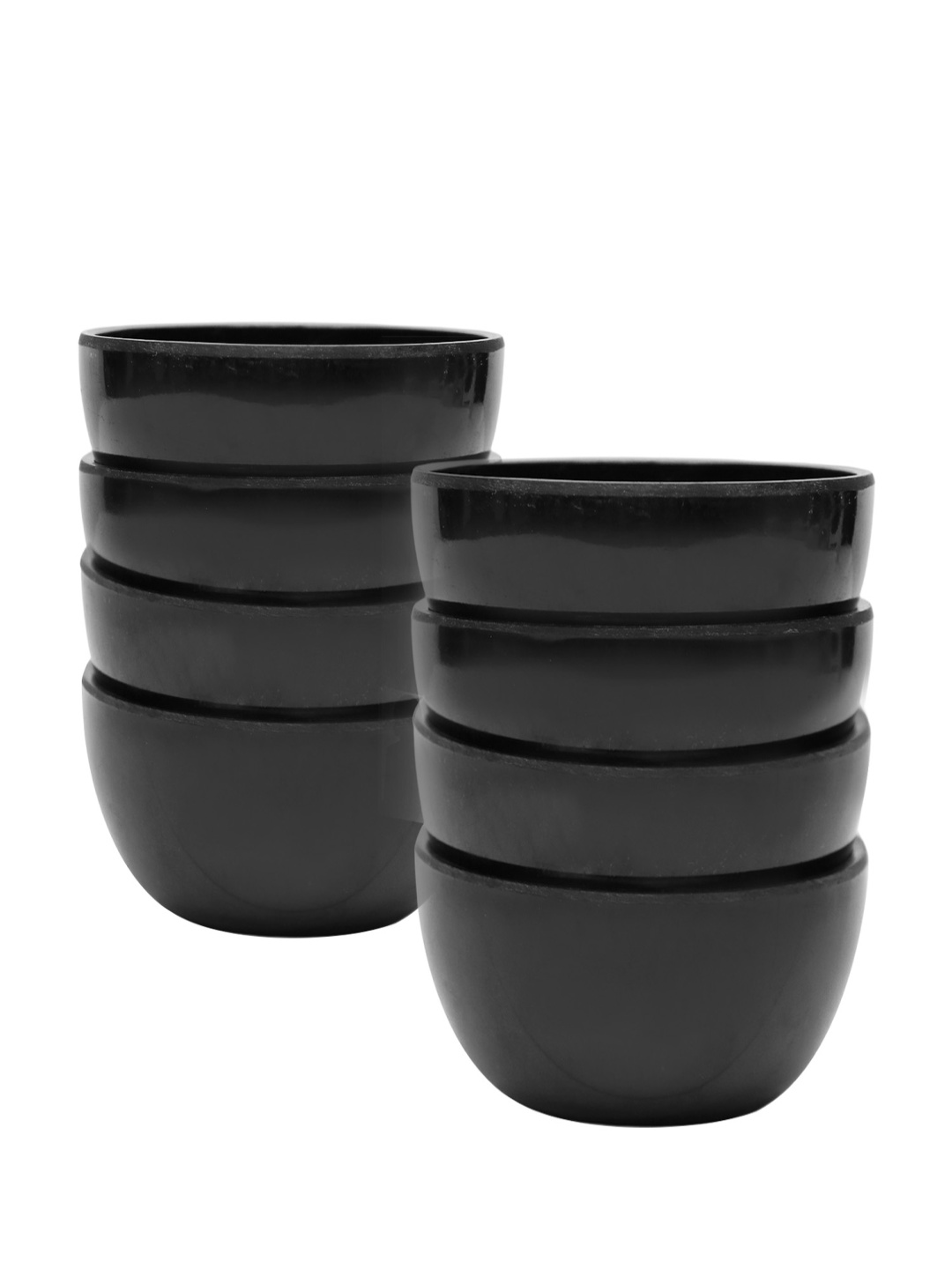 

ARIYA Black 8 Pieces Melamine Dishwasher and Microwave Safe Serving Bowl