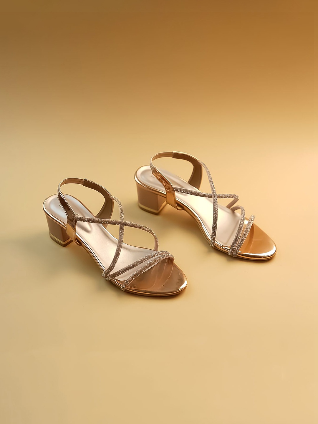 

Ozuri Embellished Party Block Sandals, Rose