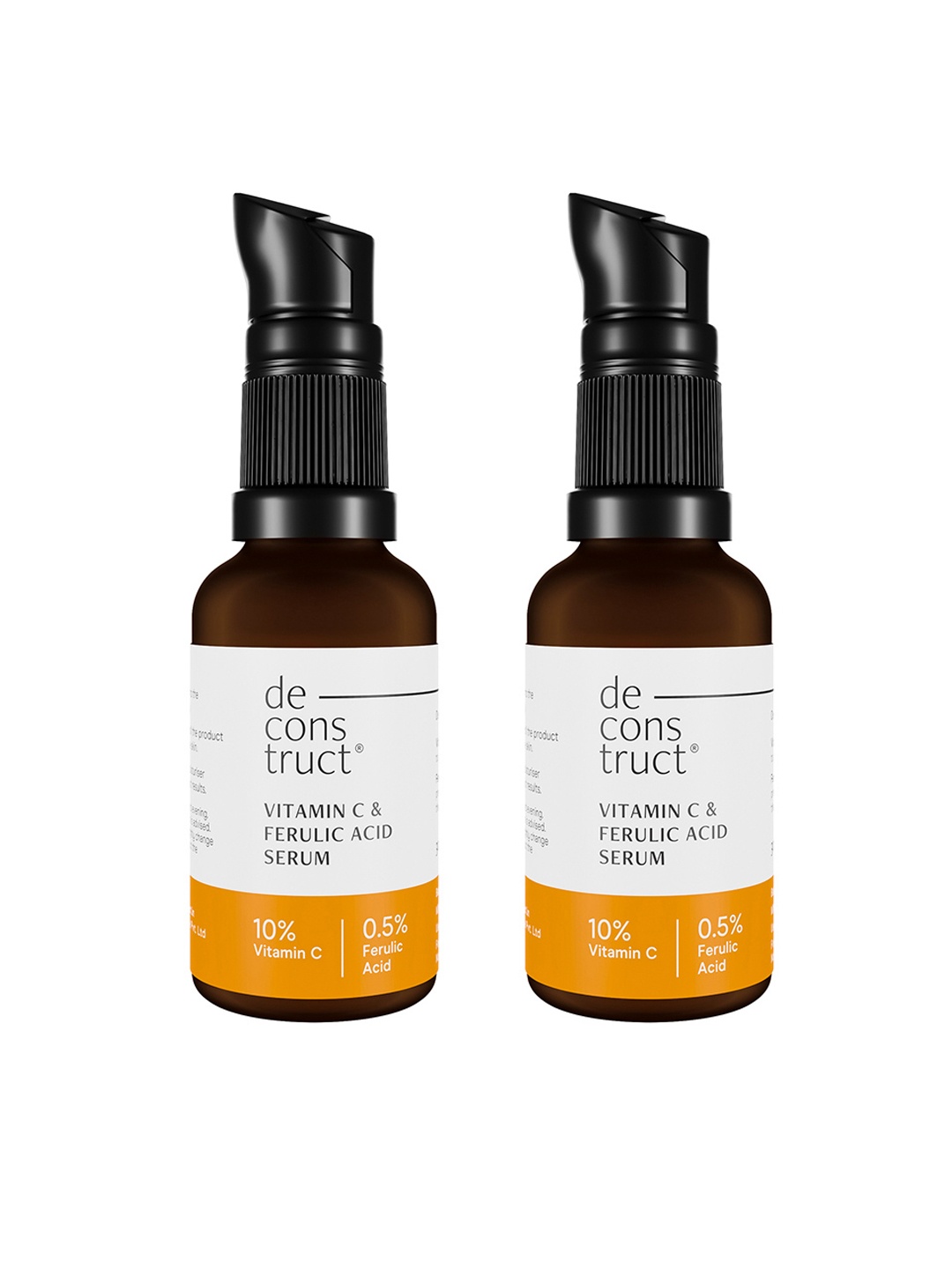 

deconstruct Set of 2 Vitamin C & Ferulic Acid Serum for Boosting Skin Radiance - 30ml each, Orange