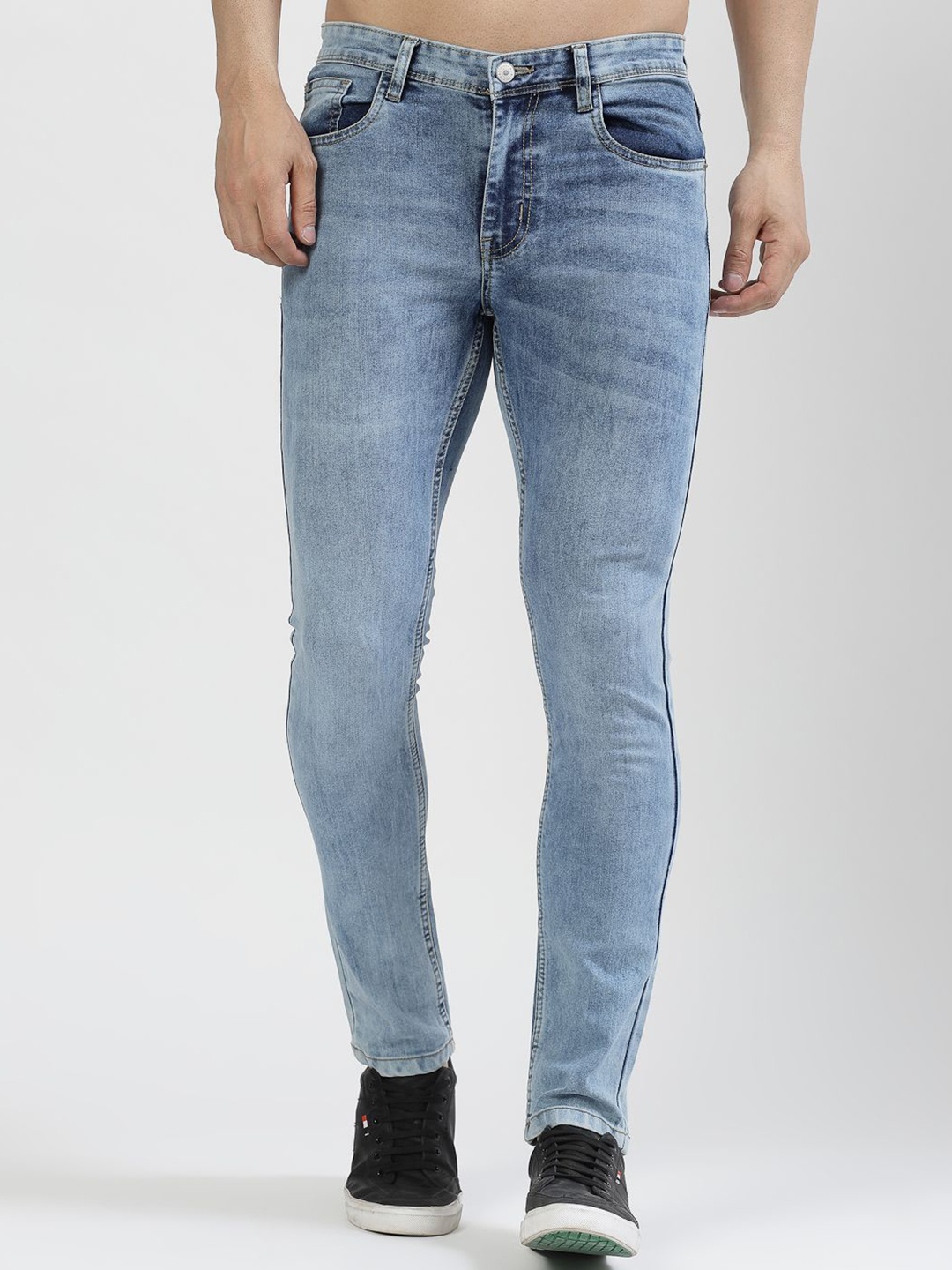 

COSMIC Men Skinny Fit Heavy Fade Jeans, Blue