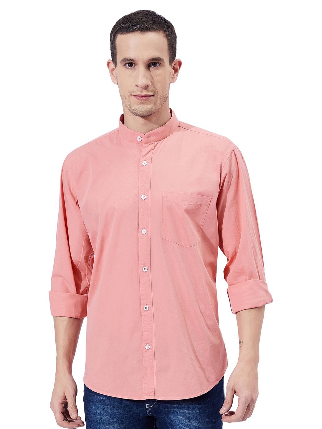 

Ben Martin Men Standard Slim Fit Opaque Casual Shirt, Pink
