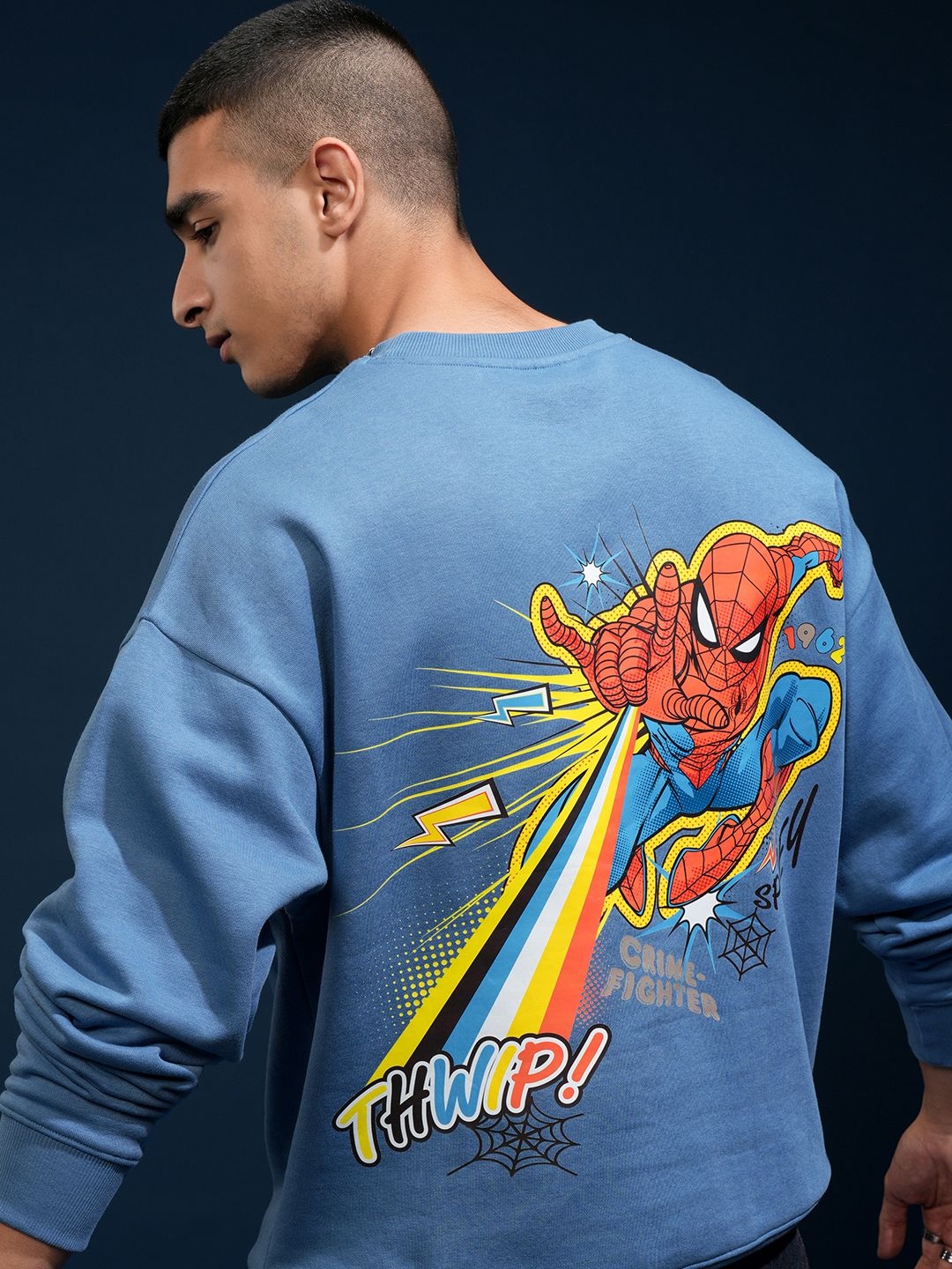 

HIGHLANDER Men Printed Sweatshirt, Blue
