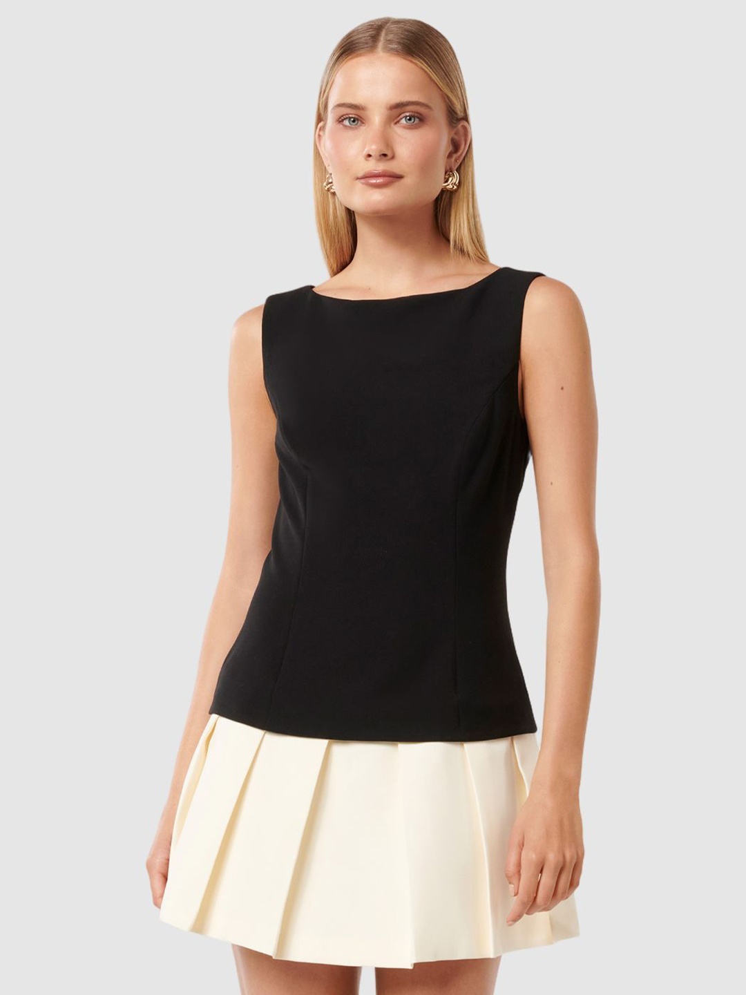 

Forever New Colourblocked A-Line Mini Dress, Black