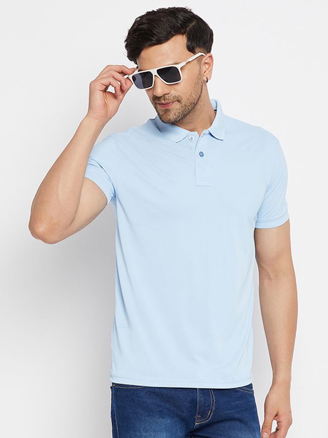 

98 Degree North Men Polo Collar T-shirt, Blue