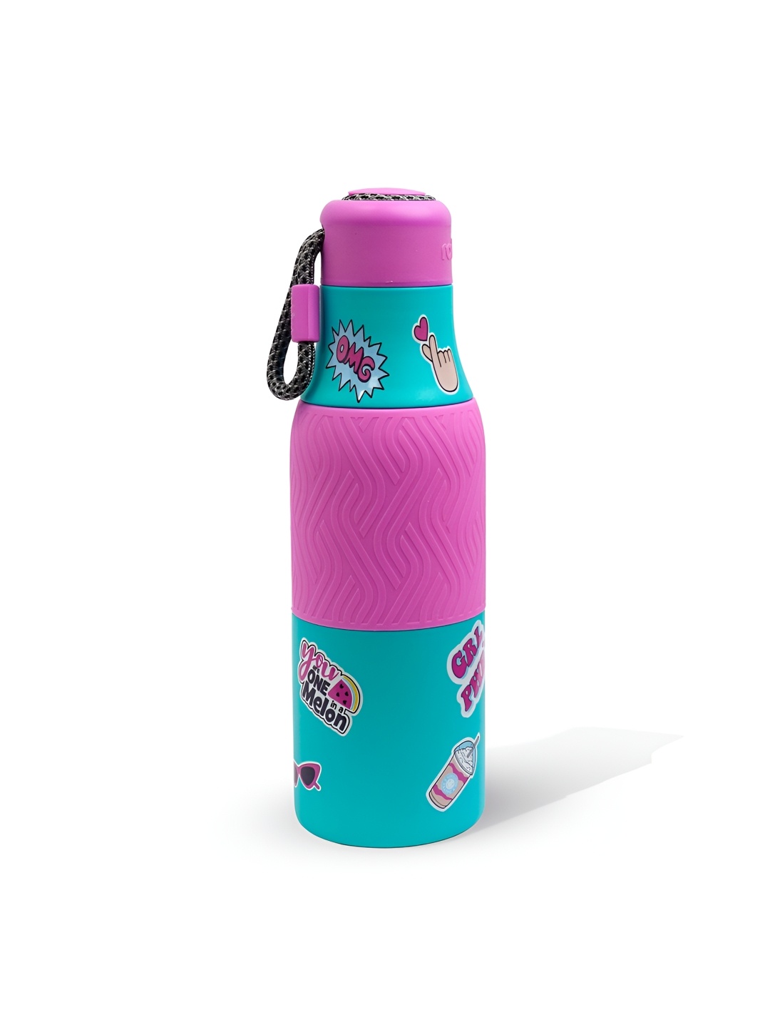 

Rabitat Sea Green Single Stainless Steel Printed Double Wall Vacuum Water Bottle