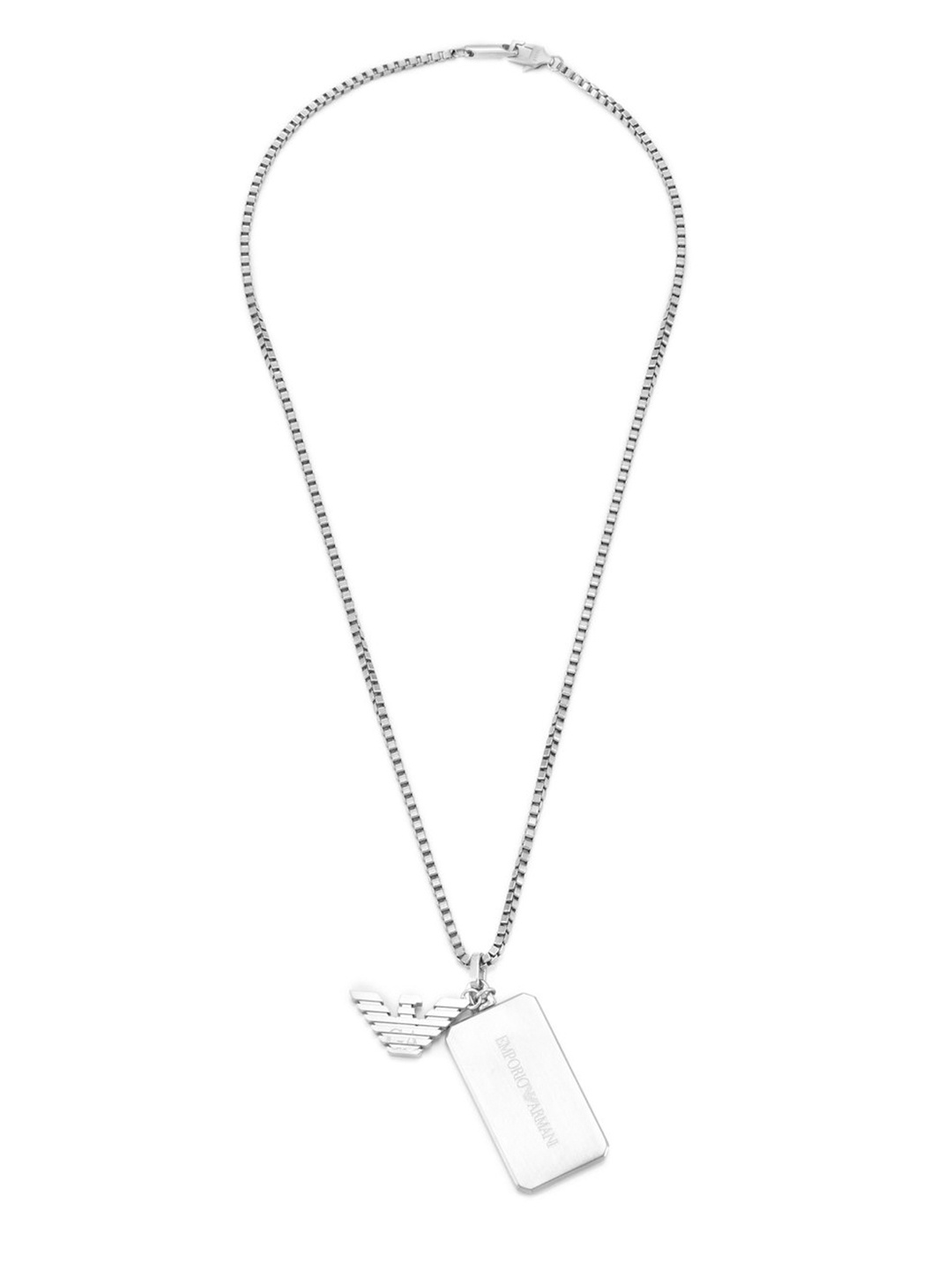 

Emporio Armani Square Pendants with Chains, Silver
