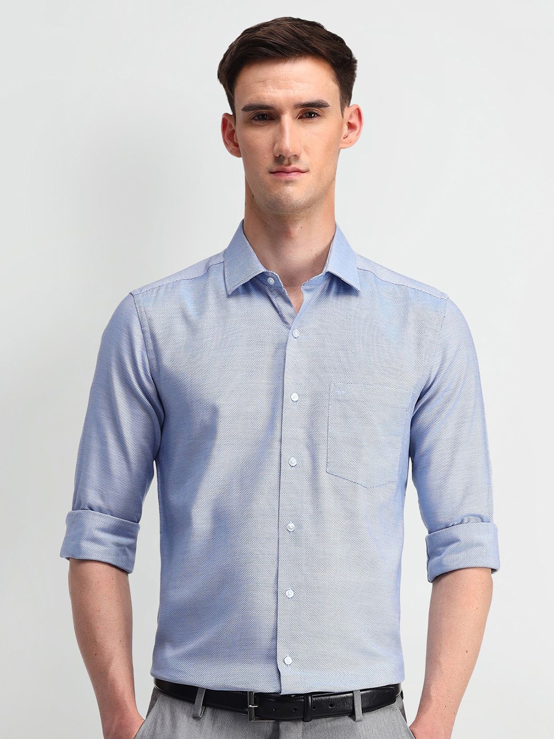 

Arrow Men Slim Fit Opaque Formal Shirt, Blue