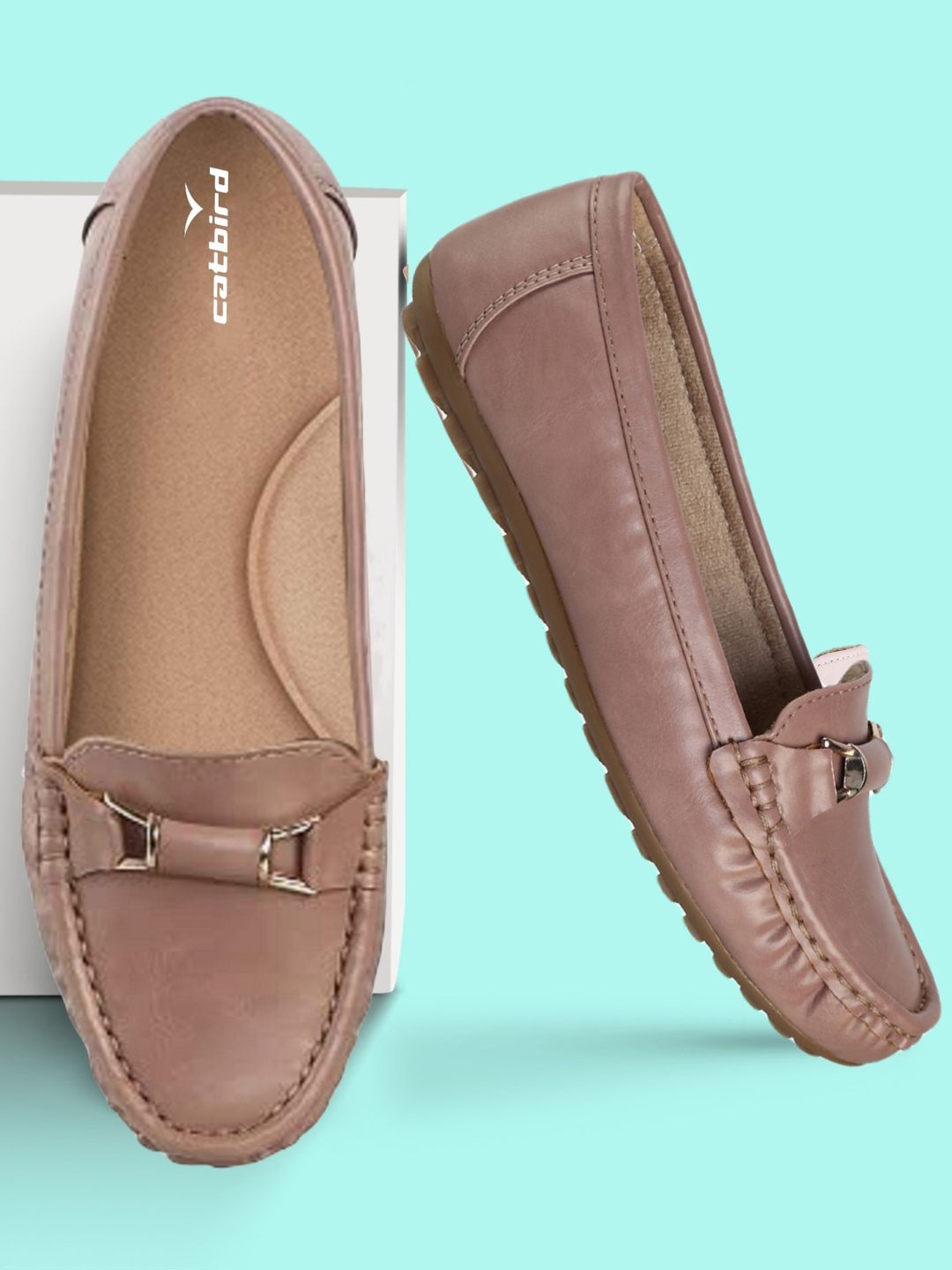 

CATBIRD Women Round Toe Loafers, Mauve