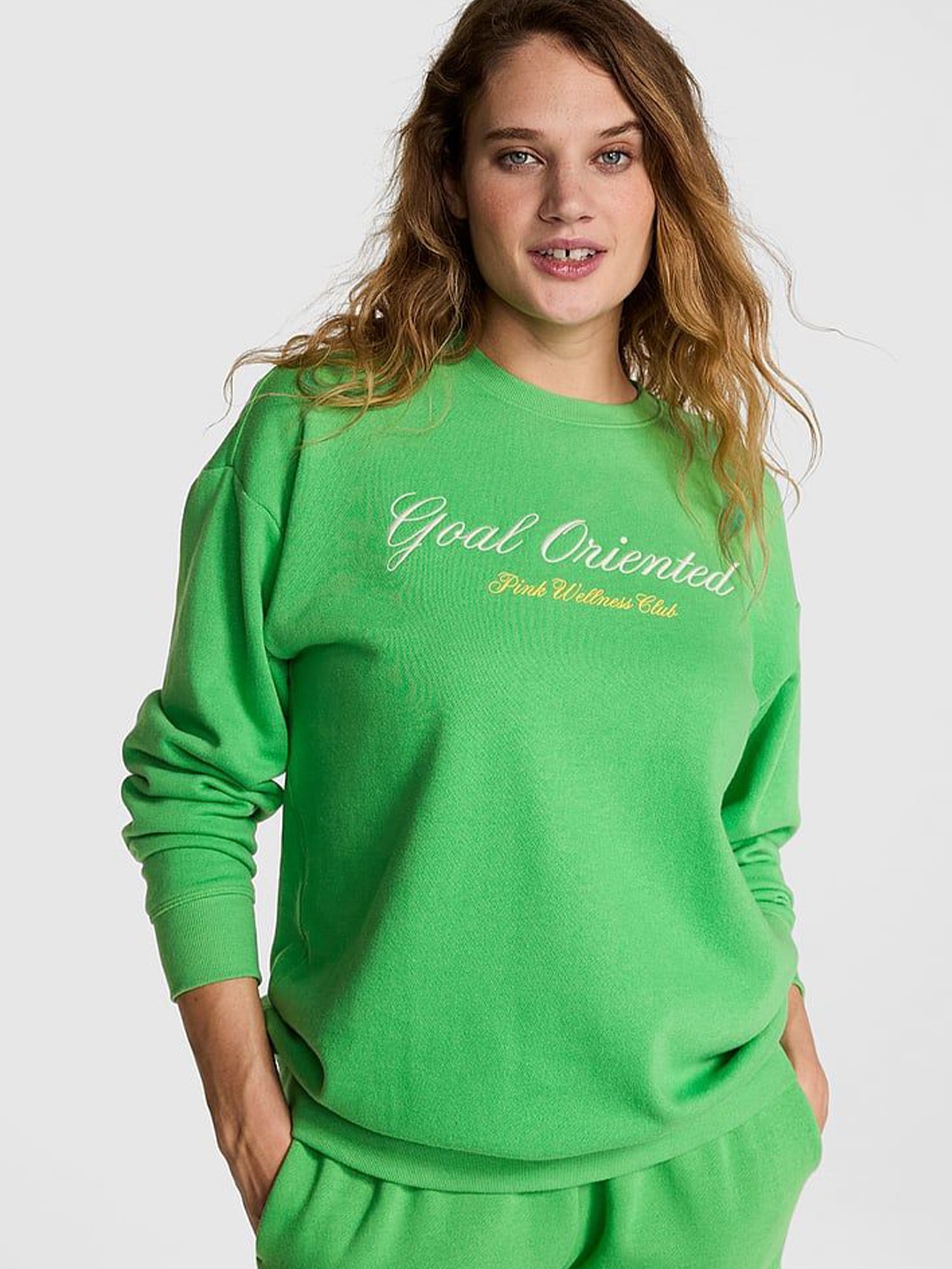 

Victoria's Secret Women Printed Sweatshirt, Green