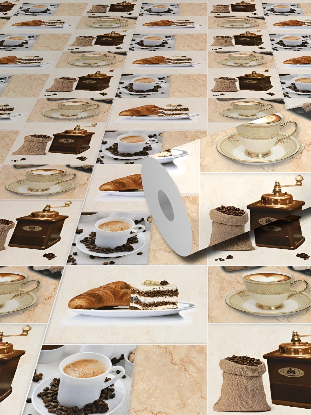 

WallDaddy Brown & Beige 3D Printed Self Adhesive Wallpaper