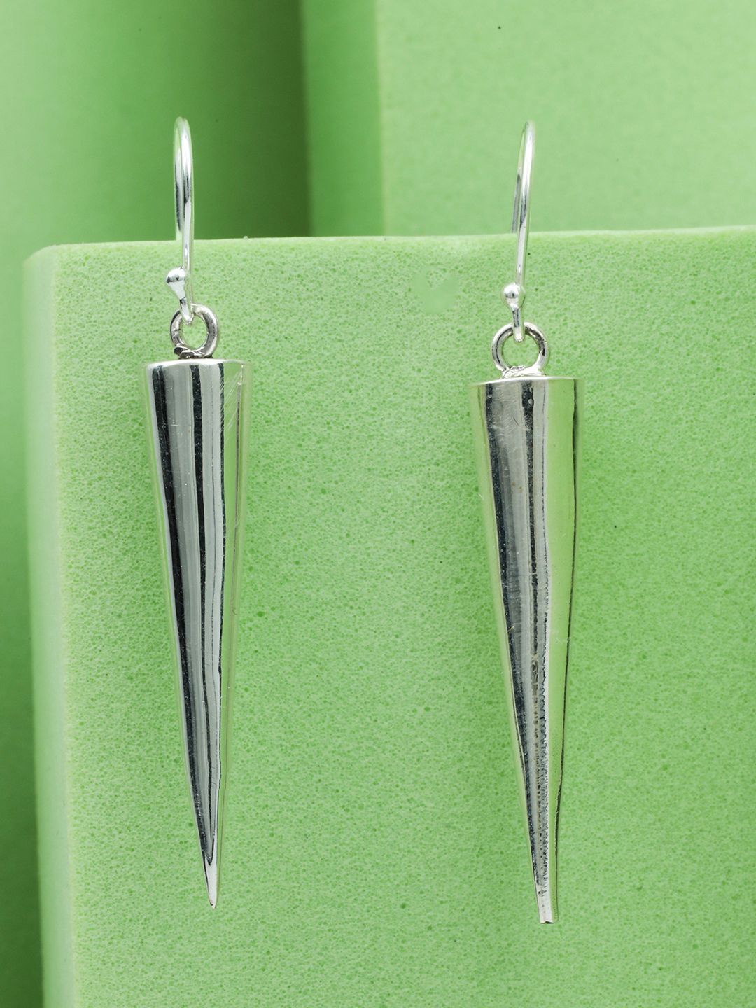 

MAIRA 925 Sterling Silver Rhodium-Plated Contemporary Drop Earrings
