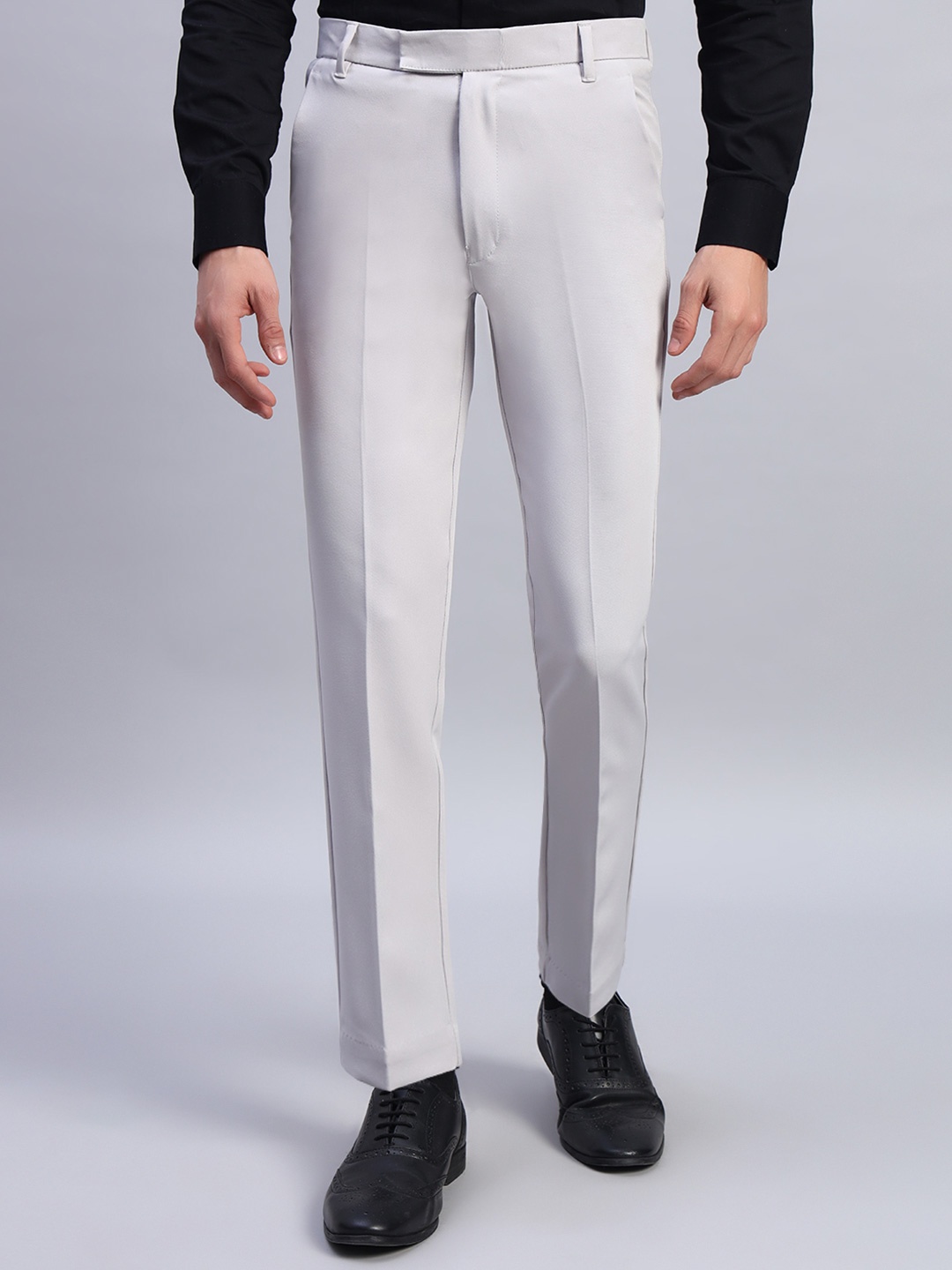 

AXNIS Men Ultra Slim Fit Trousers, Grey