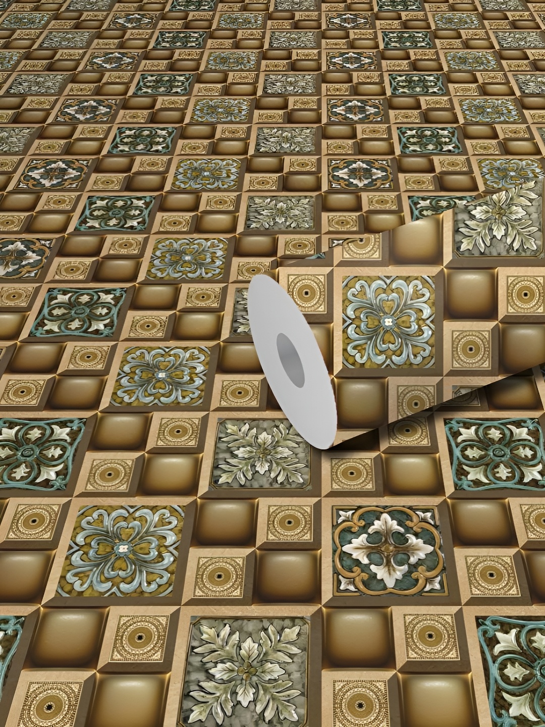 

WallDaddy Brown & Grey Ehnic Motifs Printed Self Adhesive Wallpaper