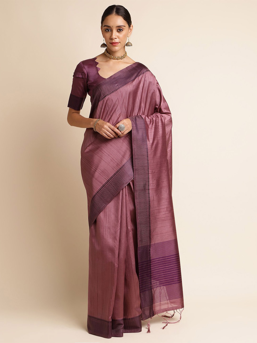 

DIVASTRI Silk Blend Saree, Pink