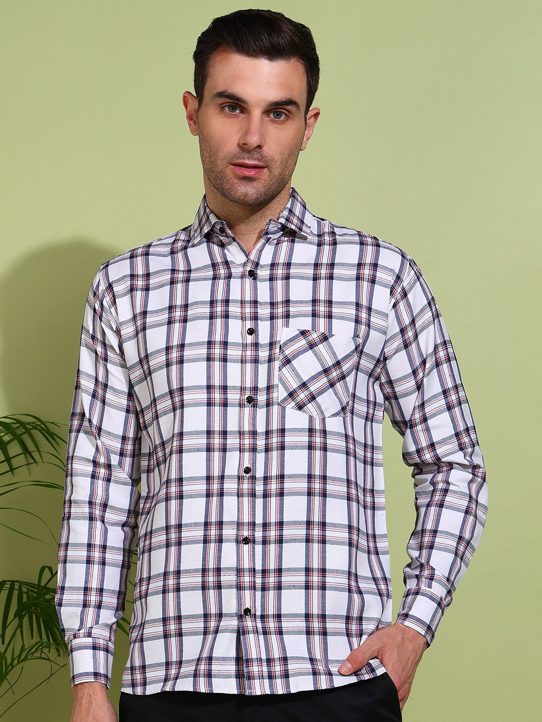 

Metronaut Men Classic Tartan Checks Opaque Checked Casual Shirt, Multi