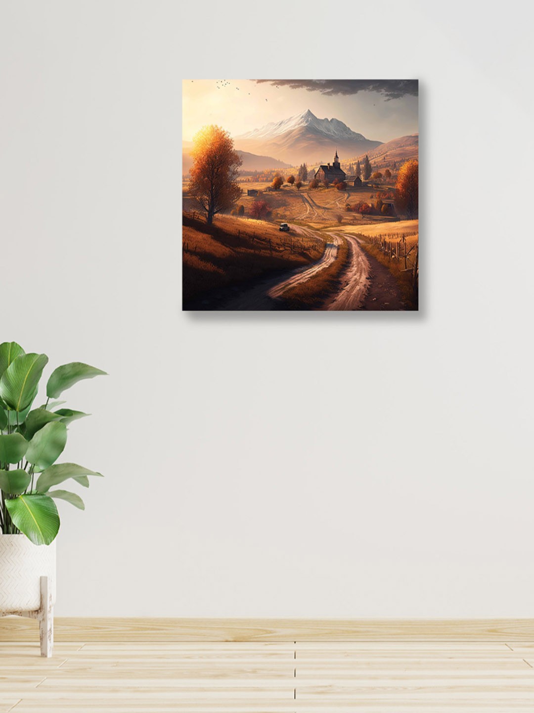 

CVANU Brown Canvas Painting Wall Art
